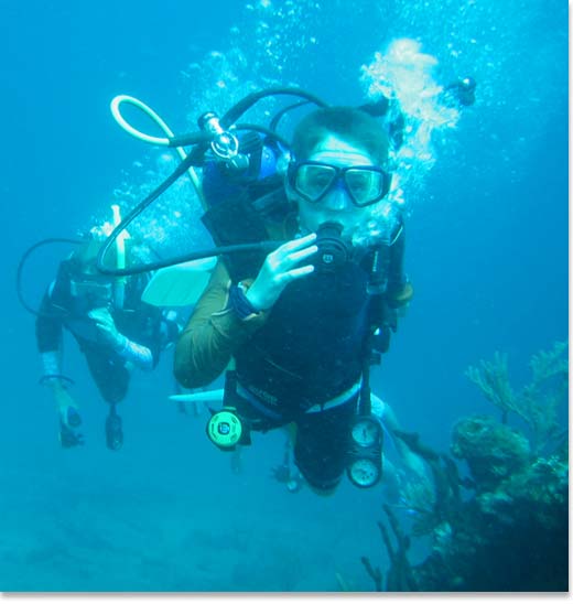 Boy Scuba Diving
